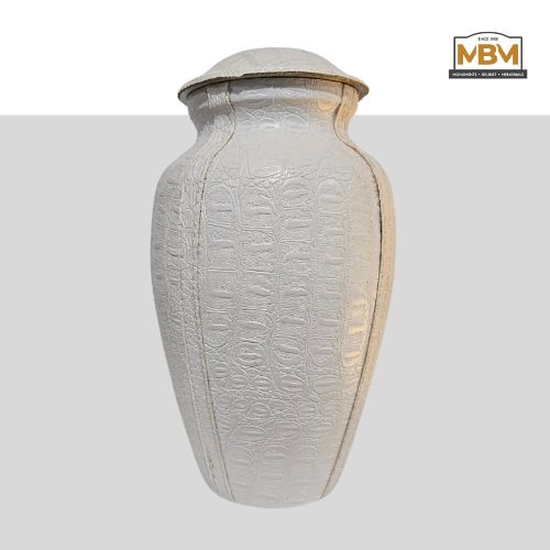 White Leather Urn (Adult)