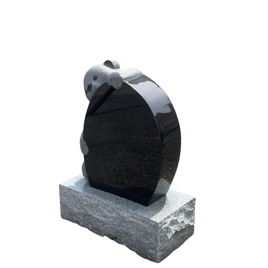 Black Teddy-Bear Upright Monument (D8)