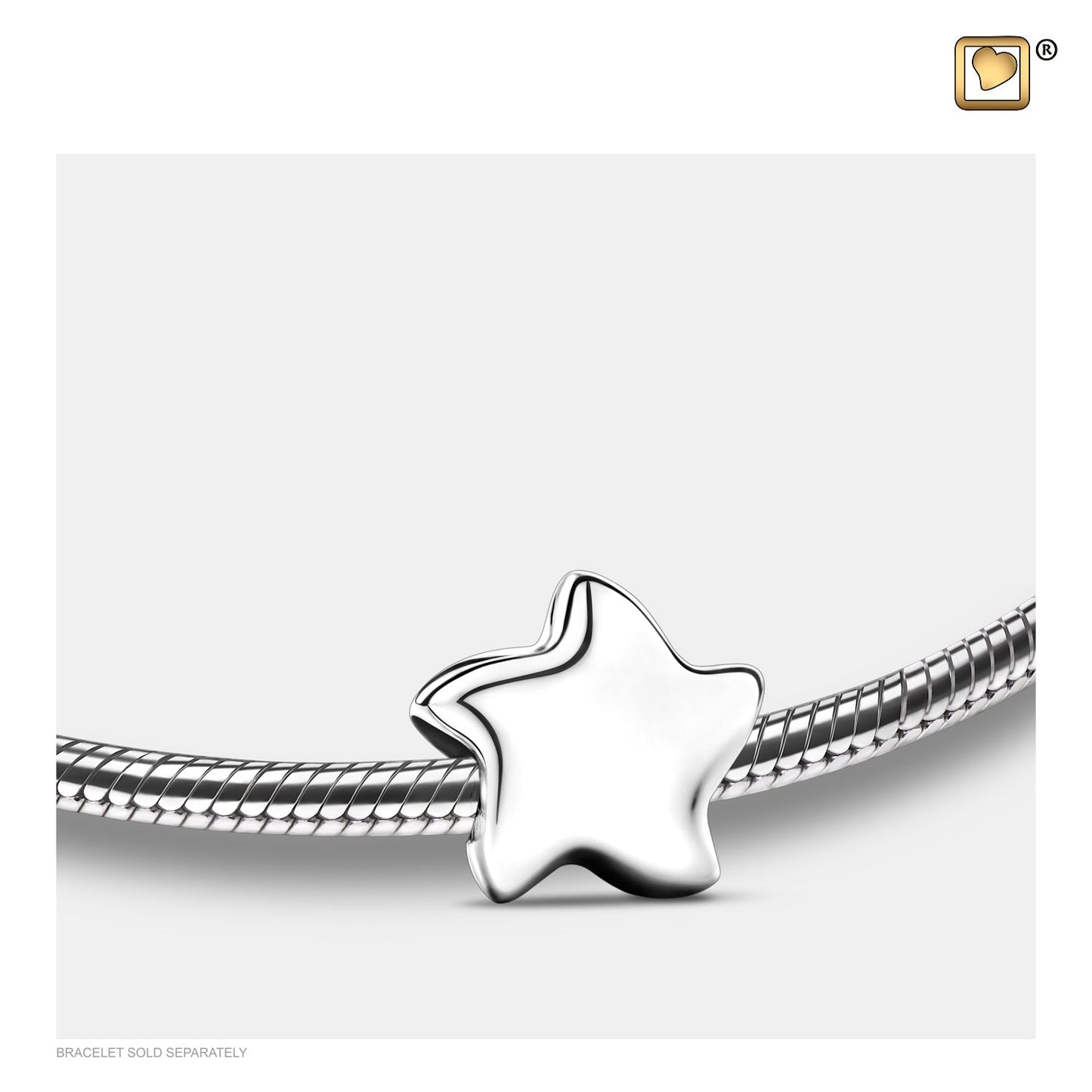 Bead: Angelic Star Silver - Rhodium Plated - BD2030