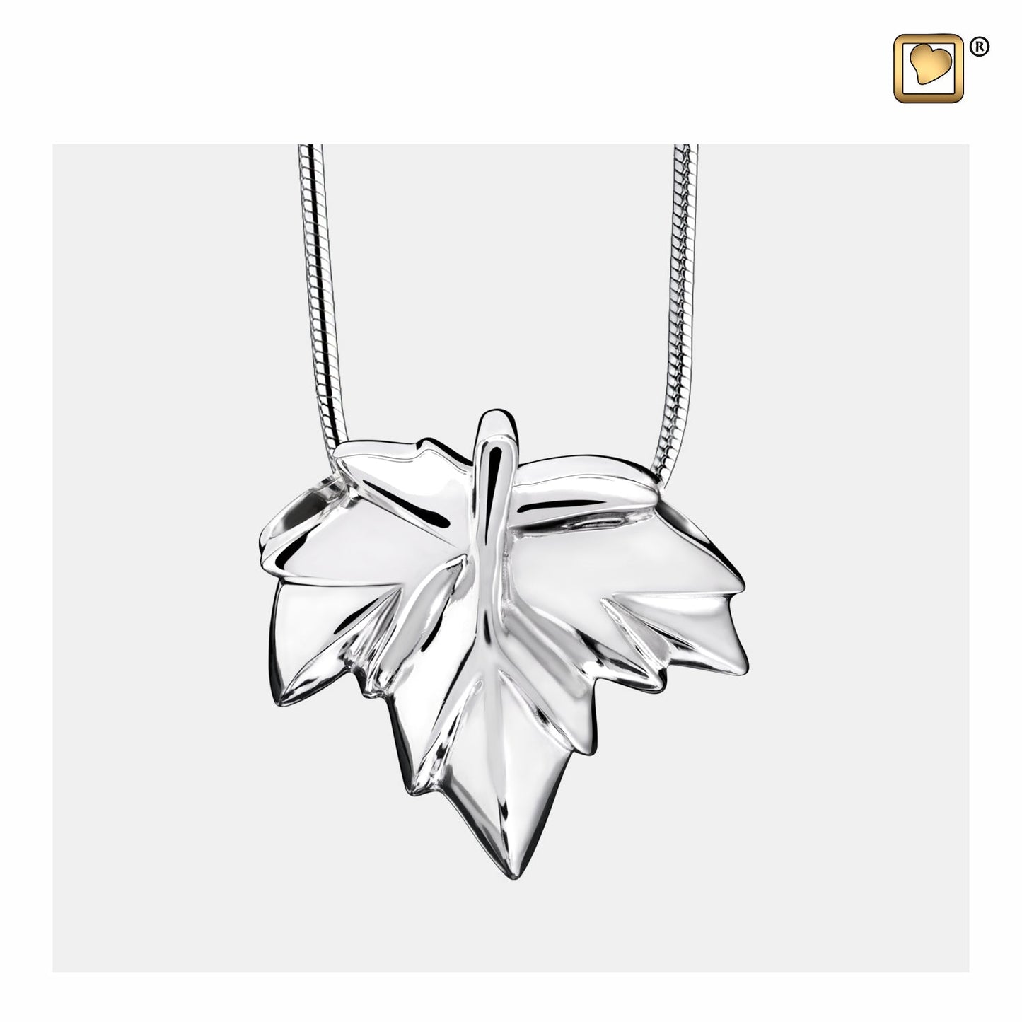 Pendant: Autumn Leaf - Rhodium Plated - PD1230