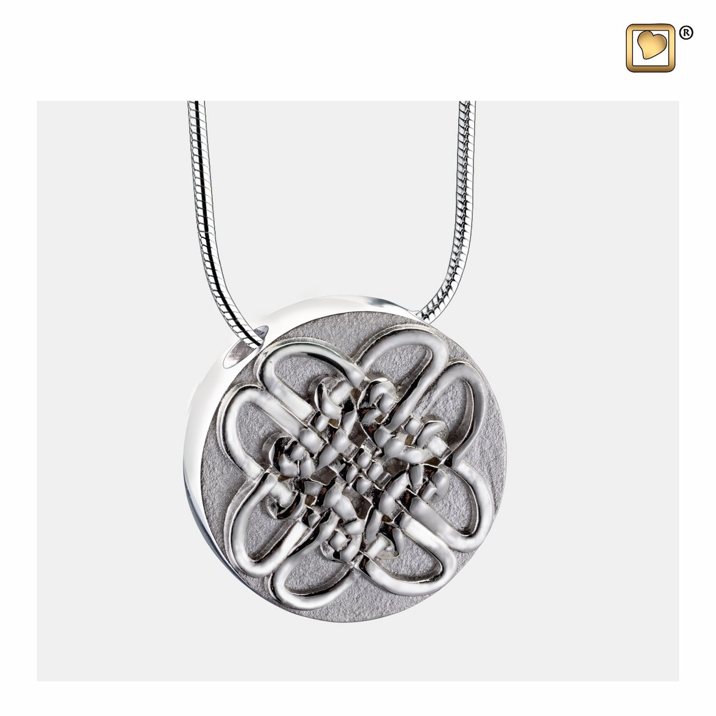 Pendant: Celtic Circle - Rhodium Plated Two Tone - PD1493