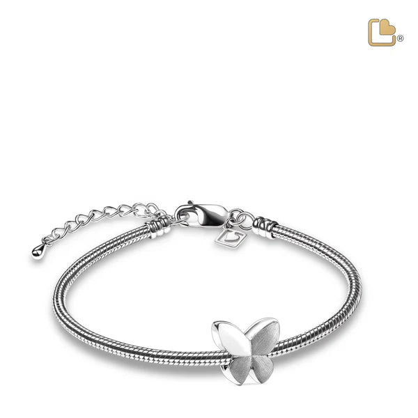 Bead: Butterfly - Rhodium Plated Two Tone
