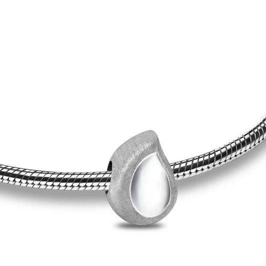 Bead: TearDrop - Rhodium Plated Two Tone