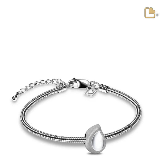 Bead: TearDrop - Rhodium Plated Two Tone