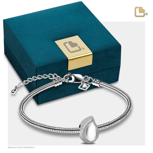 Bead: TearDrop - Rhodium Plated Two Tone