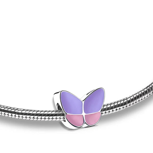 Bead: Wings Of Hope Lavender - Enamel Rhodium Plated