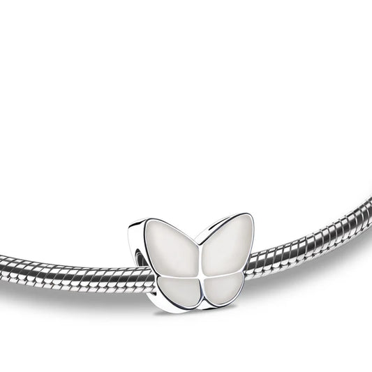 Bead: Wings Of Hope Pearl - Enamel Rhodium Plated