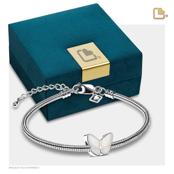 Bead: Wings Of Hope Pearl - Enamel Rhodium Plated