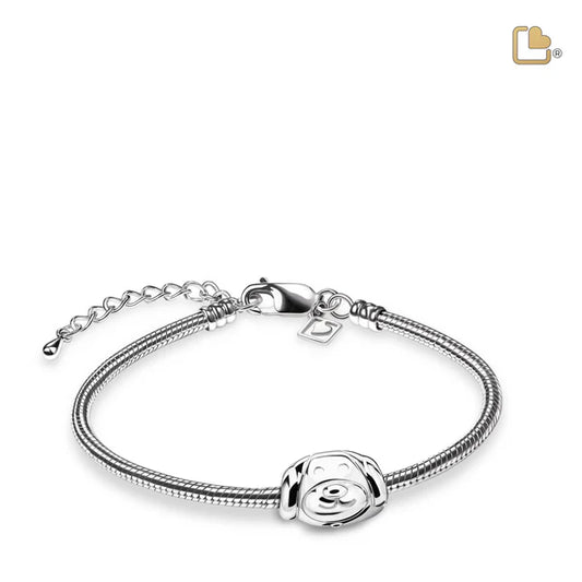 Bead: Dog - Rhodium Plated