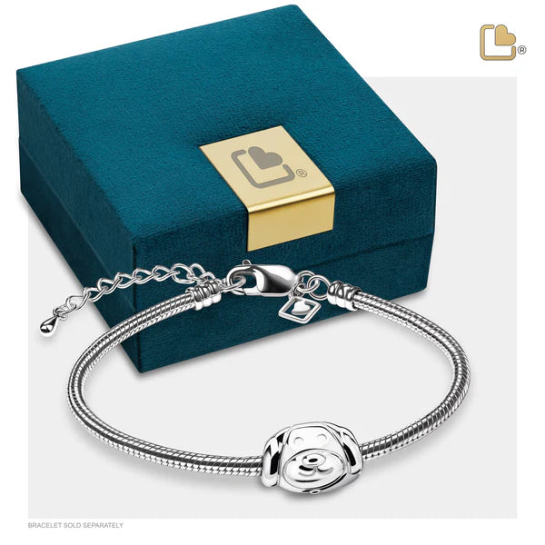 Bead: Dog - Rhodium Plated