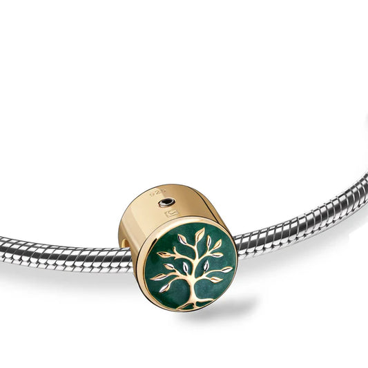 Bead: Tree of Life - Enamel Gold Vermeil