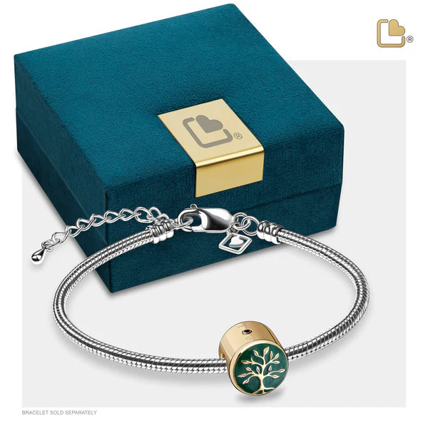 Bead: Tree of Life - Enamel Gold Vermeil
