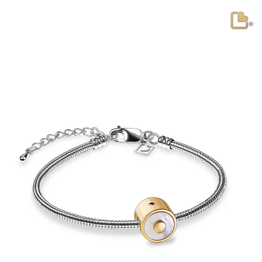 Bead: Mother of Pearl - Gold Vermeil