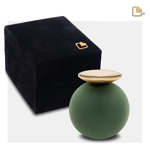 Crescent™ Sphere Sage Green & Brushed Gold (Keepsake)*