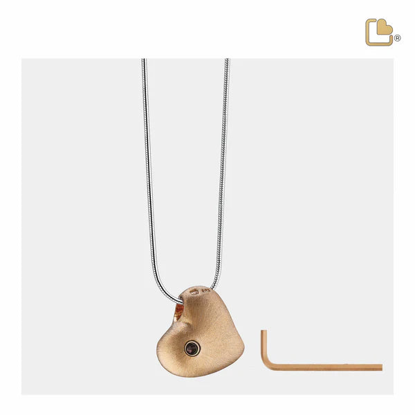 Pendant: Leaning Heart - Gold Vermeil Two Tone