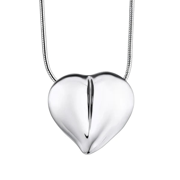 Pendant: LoveHeart - Rhodium Plated