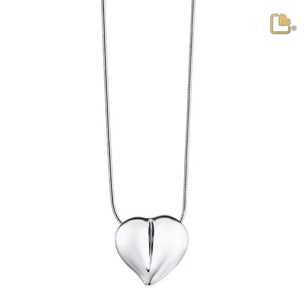 Pendant: LoveHeart - Rhodium Plated