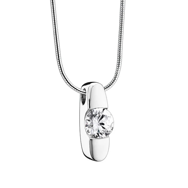 Pendant: Hope - Rhodium Plated w/Clear Crystal