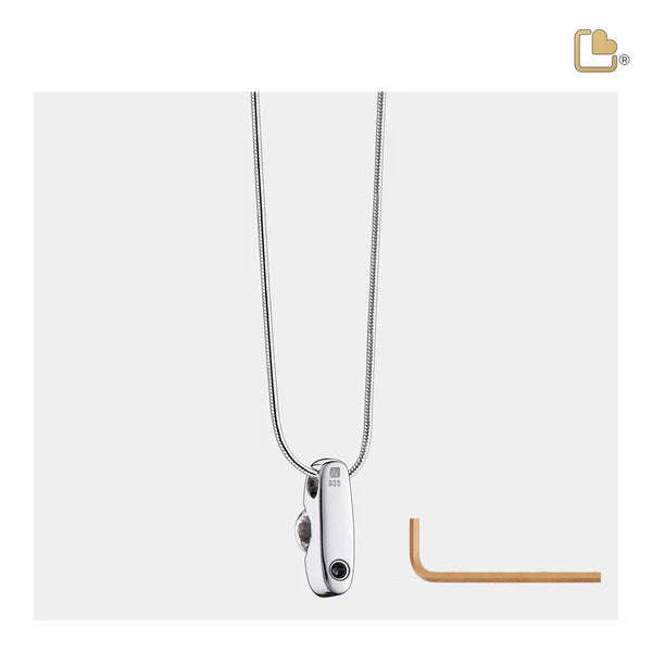 Pendant: Hope - Rhodium Plated w/Clear Crystal