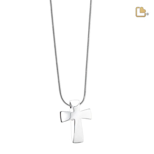 Pendant: Cross - Rhodium Plated