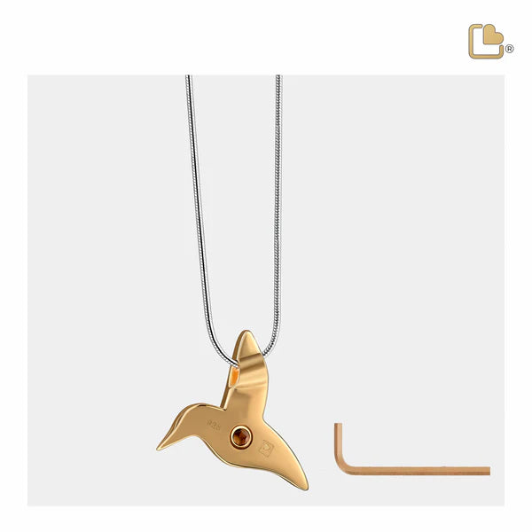 Pendant: Hummingbird - Gold Vermeil