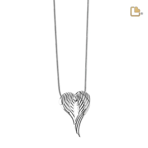 Pendant: Angel Wings - Rhodium Plated Two Tone