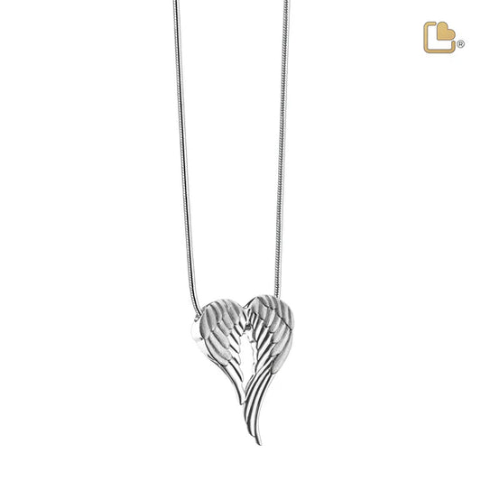 Pendant: Angel Wings - Rhodium Plated Two Tone