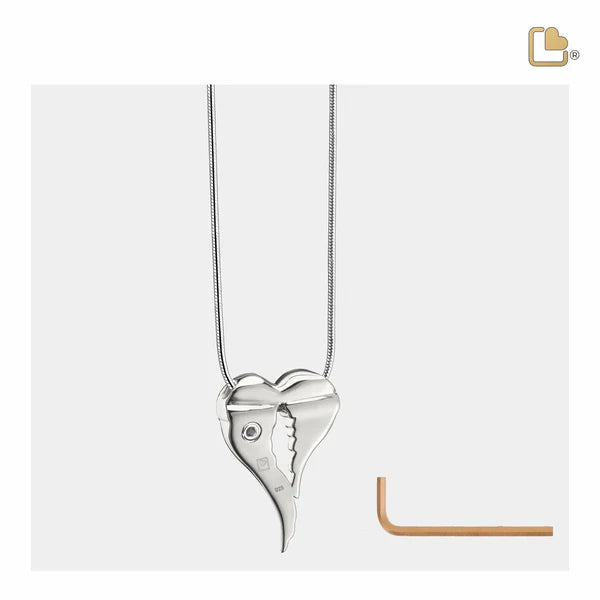 Pendant: Angel Wings - Rhodium Plated Two Tone
