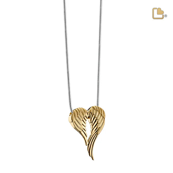 Pendant: Angel Wings - Gold Vermeil Two Tone