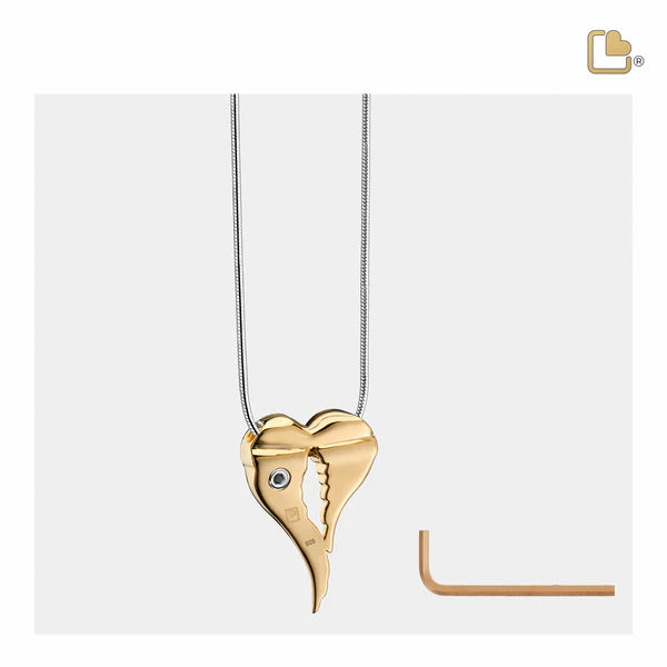 Pendant: Angel Wings - Gold Vermeil Two Tone