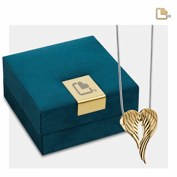 Pendant: Angel Wings - Gold Vermeil Two Tone