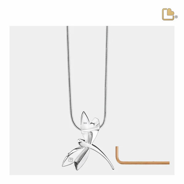 Pendant: Dragonfly - Rhodium Plated Two Tone