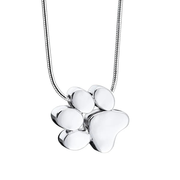 Pendant: Paw - Rhodium Plated