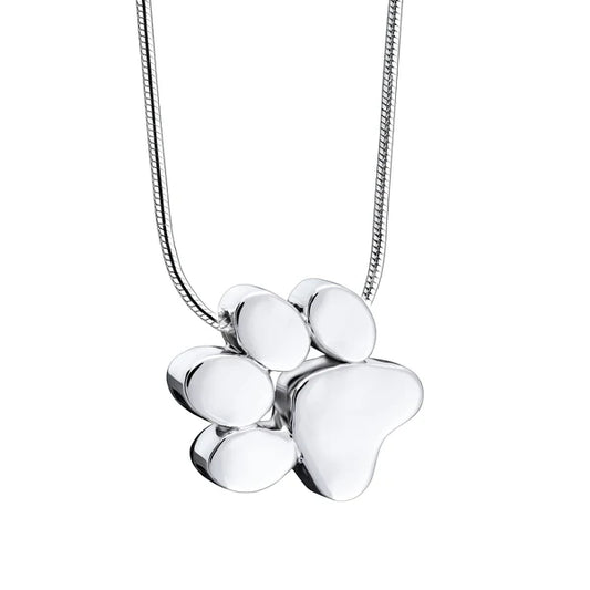 Pendant: Paw - Rhodium Plated