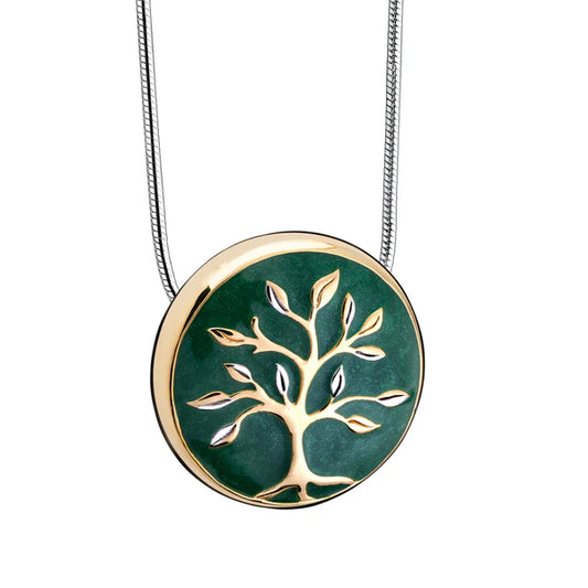 Pendant: Tree of Life - Enamel Gold Vermeil Two Tone