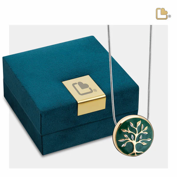 Pendant: Tree of Life - Enamel Gold Vermeil Two Tone