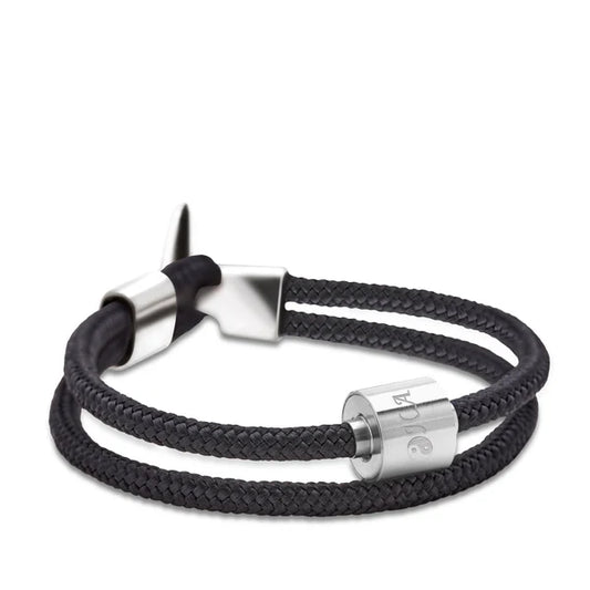 Memento Bracelet: Cord Brushed Ashes Bead Black (XL) (Copy)