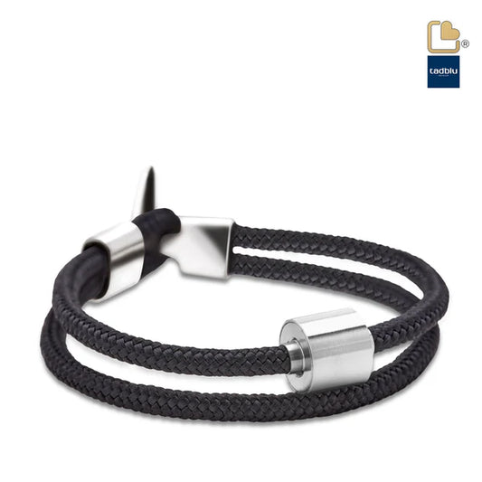 Memento Bracelet: Cord Brushed Ashes Bead Black (XL) (Copy)
