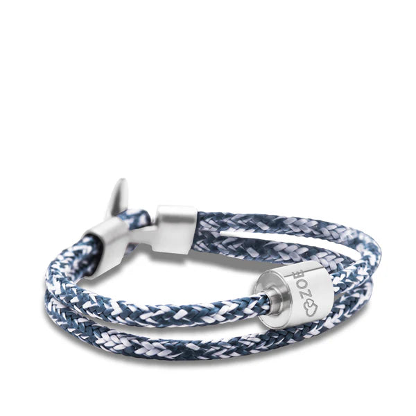 Memento Bracelet: Cord Brushed Ashes Bead Jeans (XL)