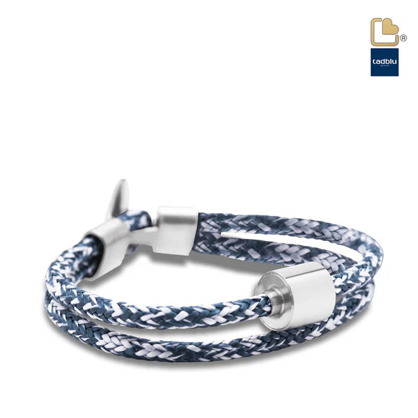 Memento Bracelet: Cord Brushed Ashes Bead Jeans (XL)