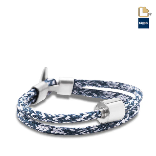 Memento Bracelet: Cord Brushed Ashes Bead Jeans (XL)
