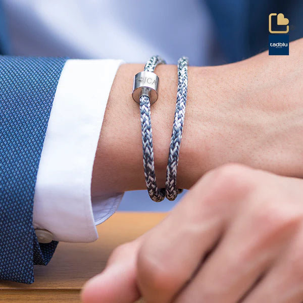 Memento Bracelet: Cord Brushed Ashes Bead Jeans (XL)