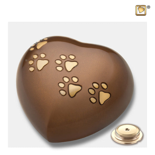 Heart w/Paws Bronze (Large) - P630L