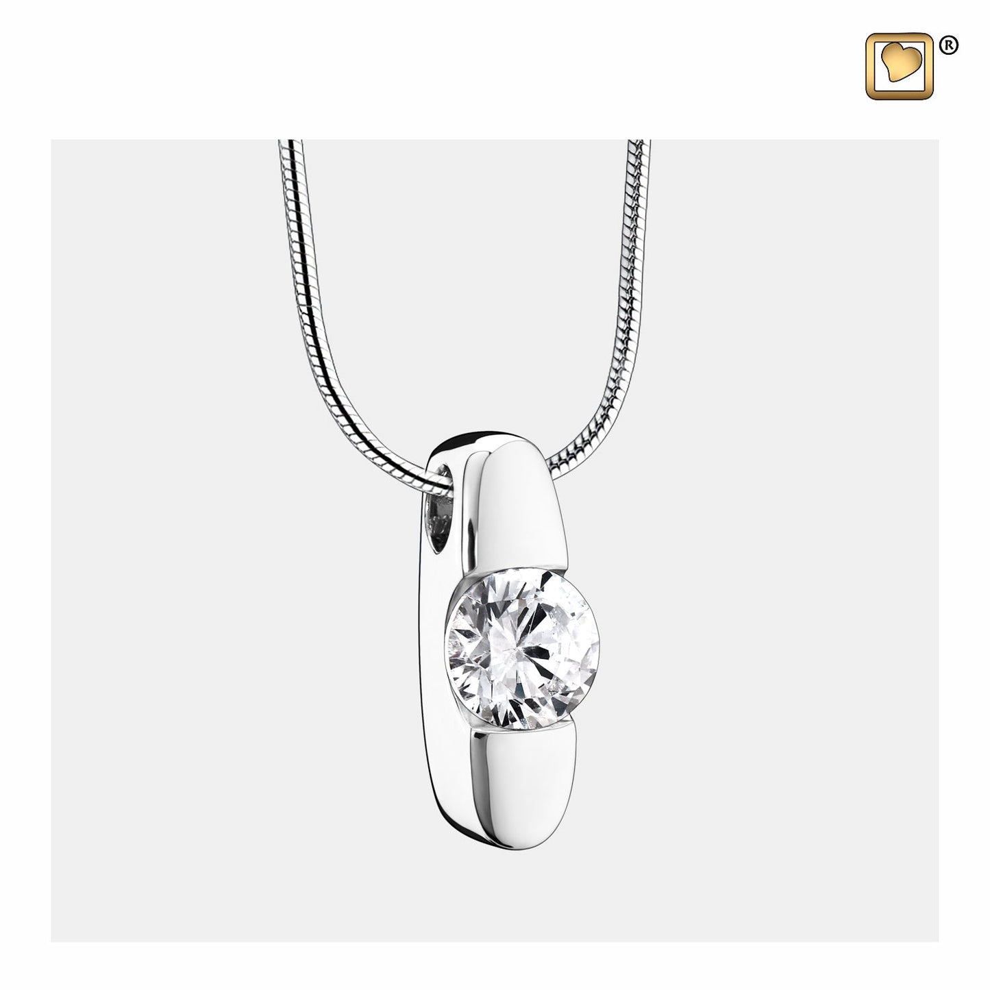 Pendant: Hope - Rhodium Plated w/Clear Crystal - PD1080