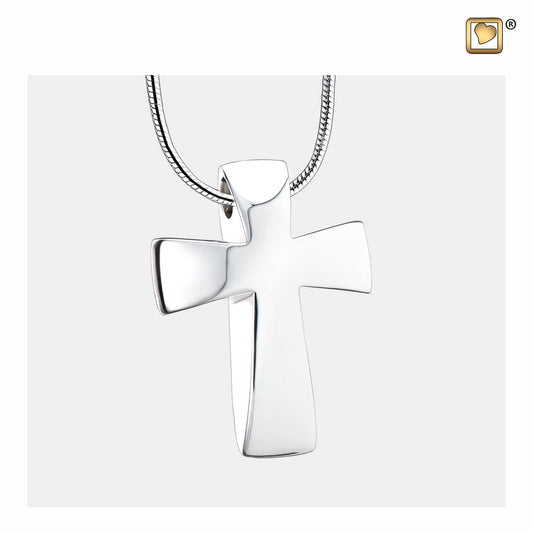 Pendant: Cross - Rhodium Plated - PD1090
