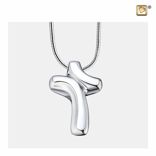 Pendant: LoveCross - Rhodium Plated - PD1132