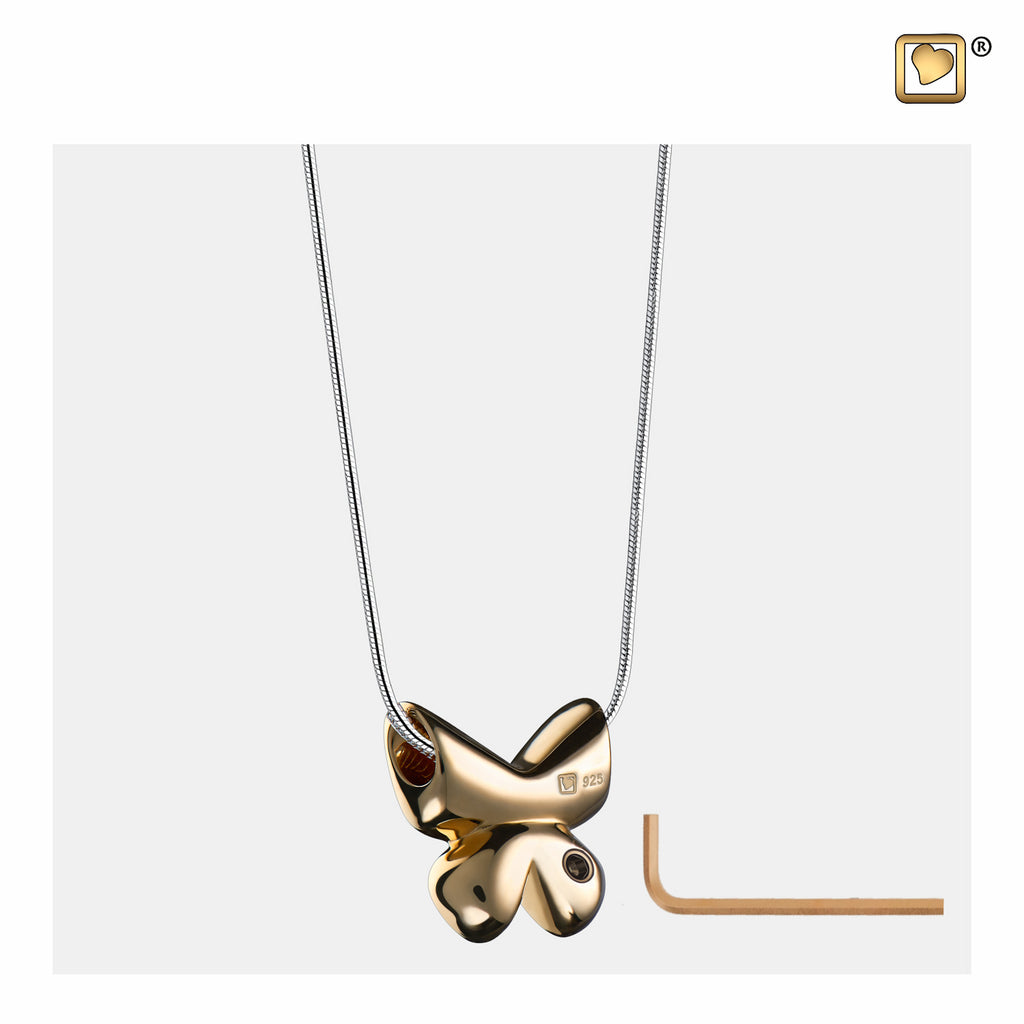 Pendant: Butterfly - Gold Vermeil Two Tone - PD1160