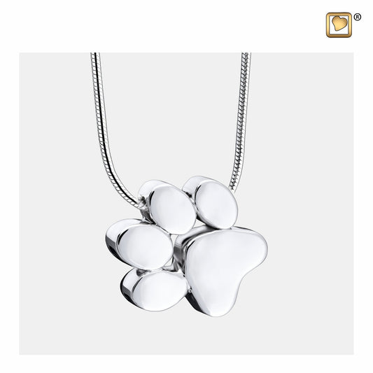 Pendant: Paw - Rhodium Plated - PD1400